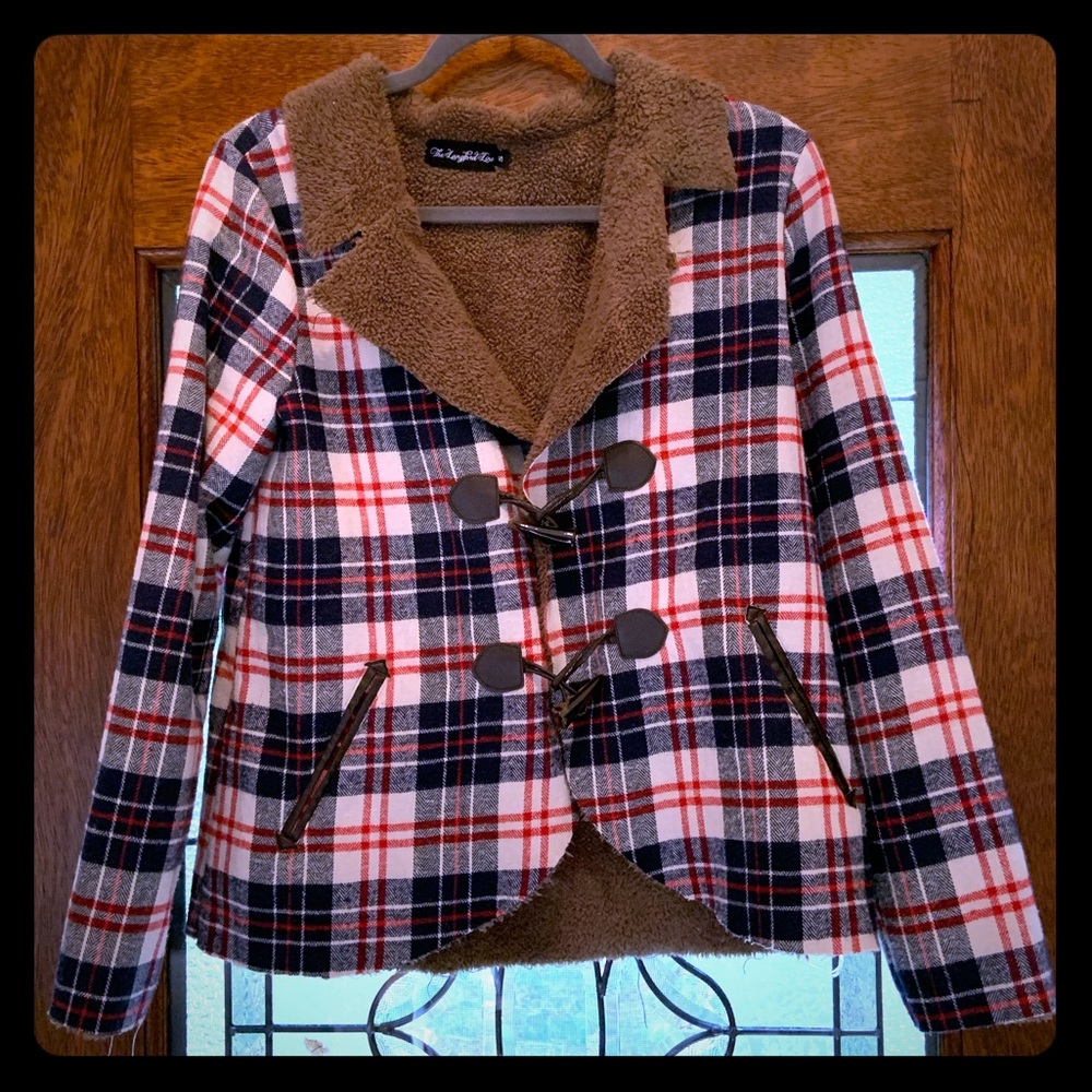 5 FOR $25 Plaid flannel and fleece jacket